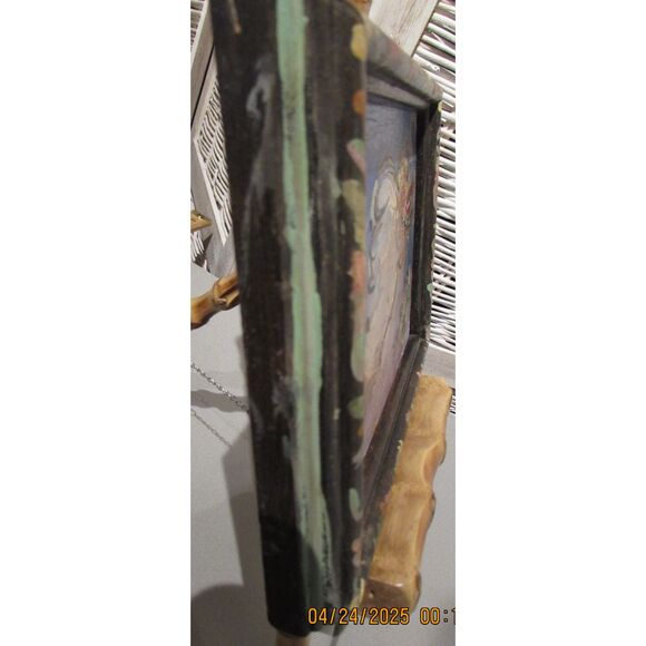 Original winged angel painting on wood framed signed by artist gallery wall art - Picture 6 of 9